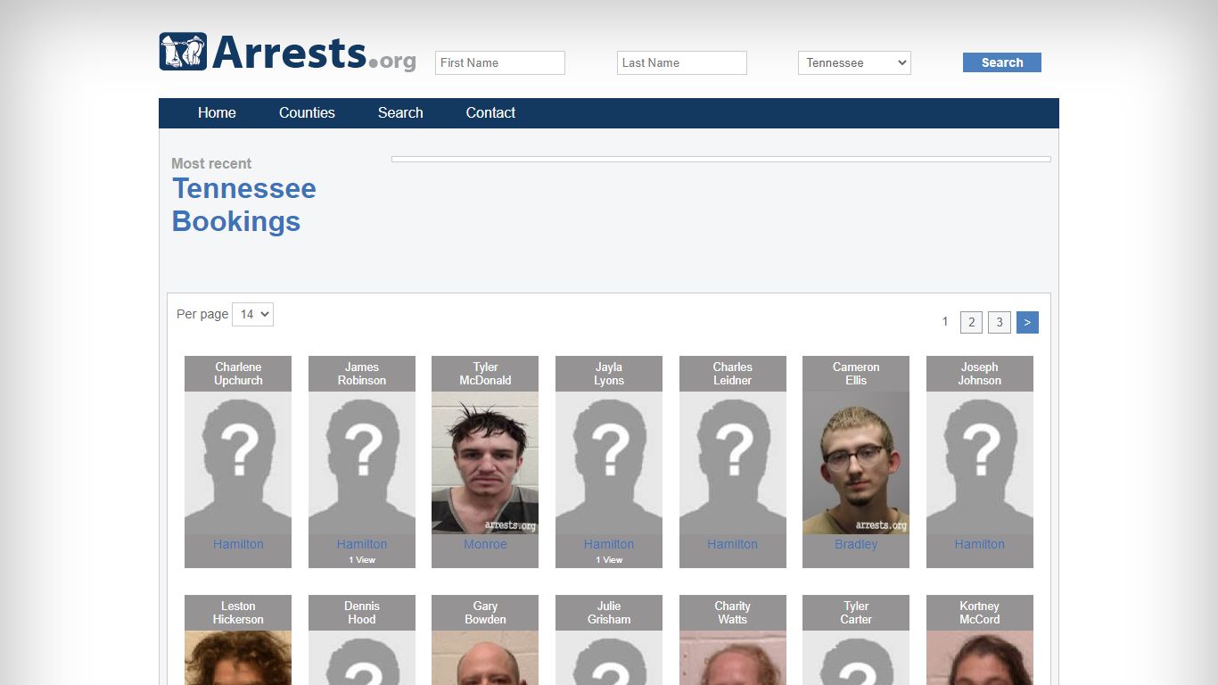 Tennessee Arrests and Inmate Search